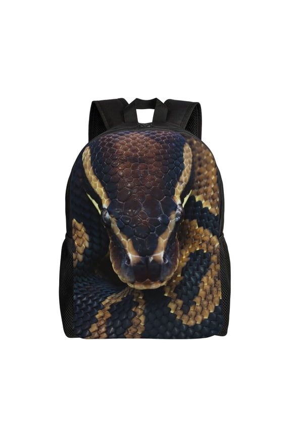 Ball Phyton Snake Print Laptop Backpack for Work, College, Travel, Daily Backpacks for Men Women, Sport Rucksack,Computer Bag