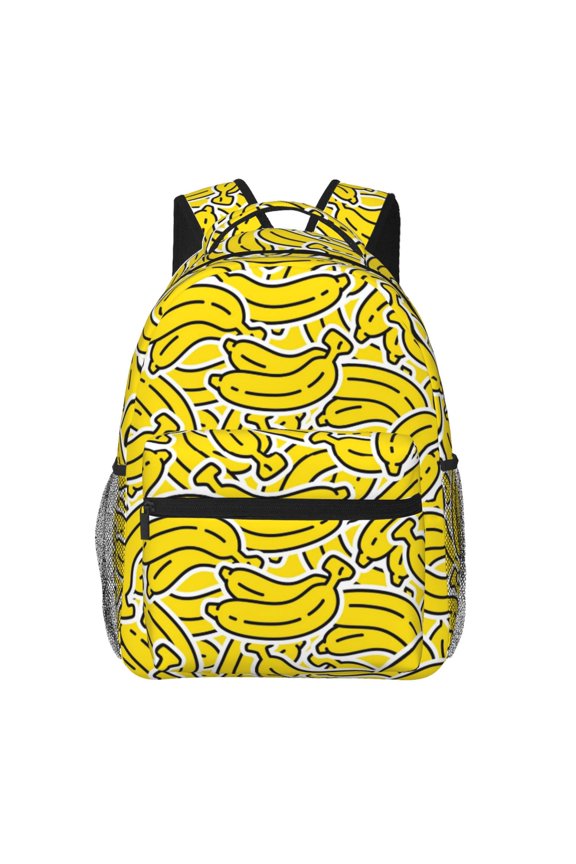 Banana A Print Backpack for Both Men and Women, Basic Bookbag for College, Work, or Travel,Rucksack Computer Bag-One Size