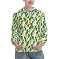 thumbnail image 1 of Honeii Banana Tree Leaves Pattern Womens Oversized Hoodies Long Sleeve Sweatshirts Pullover Fall Outfits with Pocket-Large, 1 of 7