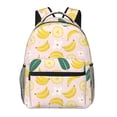 thumbnail image 1 of Honeii Banana With Leaves Print Backpack for Both Men and Women, Basic Bookbag for College, Work, or Travel,Rucksack Computer Bag-One Size, 1 of 5