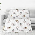 thumbnail image 1 of Honeii Bbaseball Dog Print Fleece Blanket - Throw Blanket for Bed, Sofa, Couch, Camping, and Travel , Microplush Ultra Soft Warm Blanket-50"x40", 1 of 7