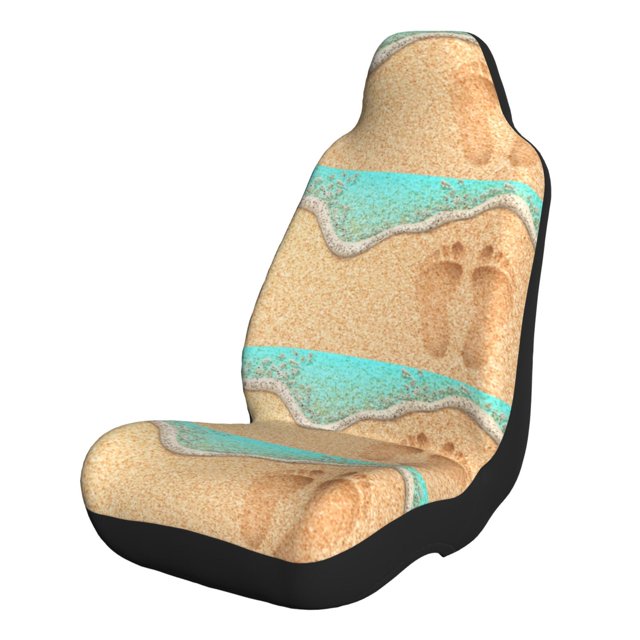 Honeii Beach Footprint for Car Seat Covers Full Set, Seat Covers for