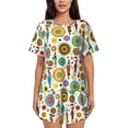 thumbnail image 1 of Honeii Beautiful African Womens for Women's Summer Pajama Set featuring Soft Short Sleeve Shirt & Matching Bottoms with Convenient Pockets for Relaxed Home Wear-Large, 1 of 6