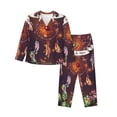 thumbnail image 1 of Honeii Beautiful Dreamcatcher1 Print Women's Pajama Sets Long Sleeve Button Down Sleepwear Nightwear Soft Pjs Lounge Sets 2PCS-Medium, 1 of 7