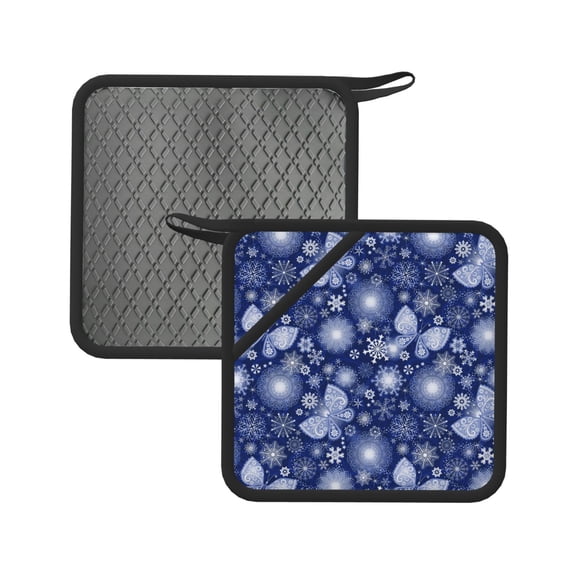 Honeii Beautiful Snowflake Butterfly for Silicone Trivets for Hot Pots and Pans -Trivet Mat - Heat Resistant Silicone Trivet - Hot Plate Mats