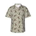 thumbnail image 1 of Honeii Bees And Chamomile Print Men’s Hawaiian Shirt,Classic Button-Down Short Sleeve Shirt, for Beach, Vacation, and Outdoor Activities,XX-Large, 1 of 6
