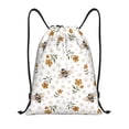 thumbnail image 1 of Honeii Bees And Flowers Print Drawstring Backpack,Drawstring Bags String Backpack Gym Cinch Sack Backpack Sport Bag Draw-Small, 1 of 6