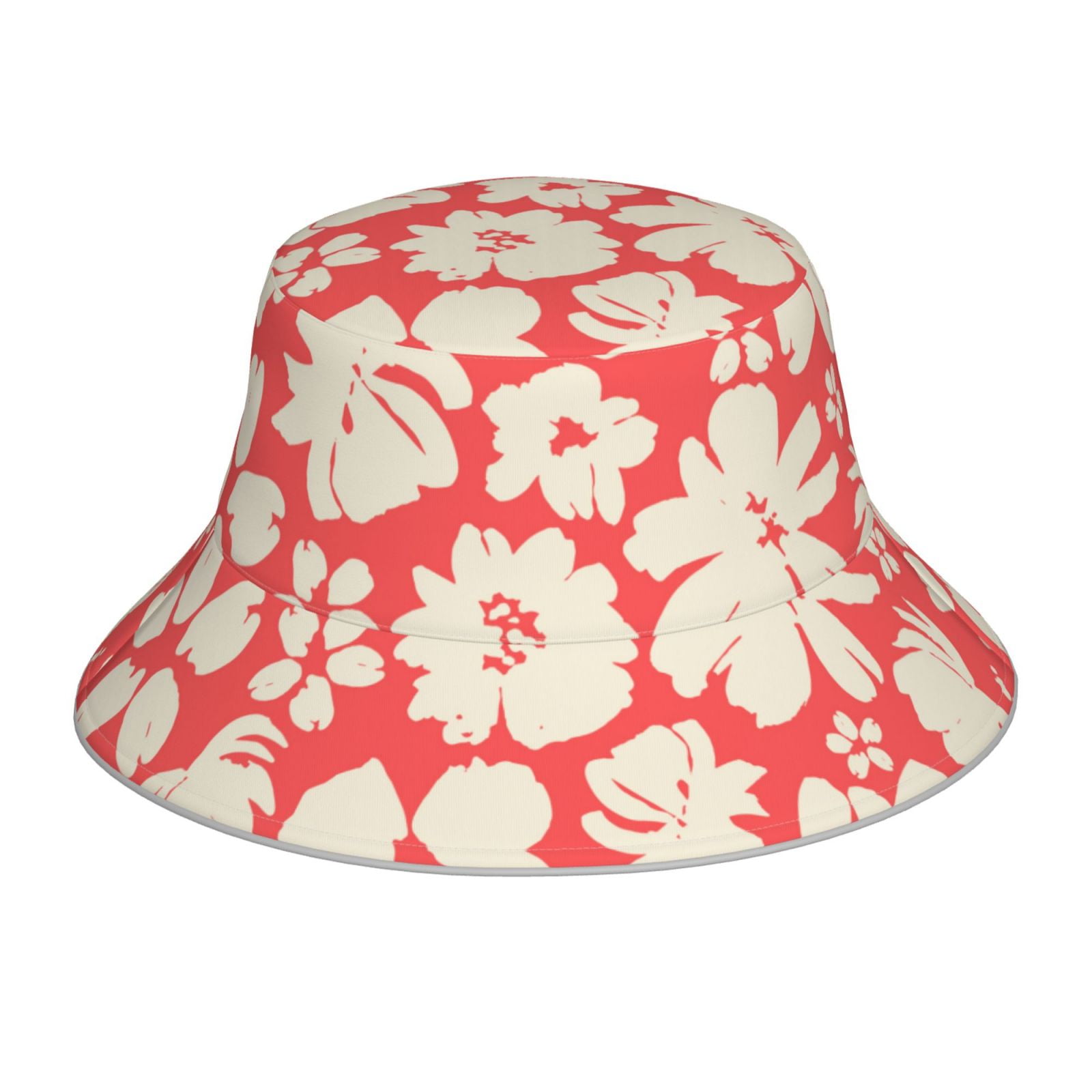 Honeii Beige Flowers for Unisex Bucket Hat Waterproof Rain Hat ...