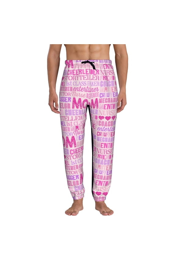 Best Mom ever Print Mens Jogger Sweatpants, Men's Lounge Pants with Pockets-3X-Large