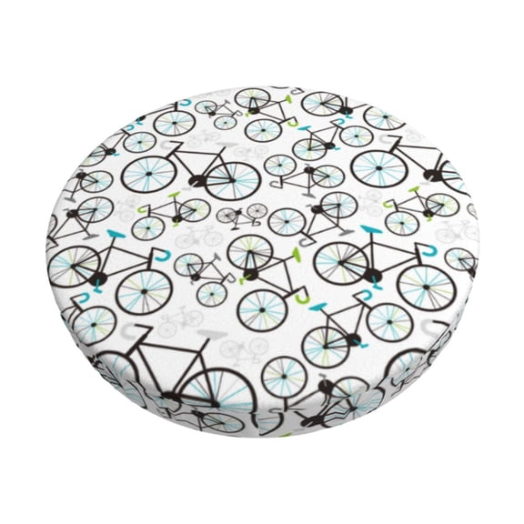 Honeii Bicycle Bar Stool Covers – Perfect Fit for 12" to 14" Round Stools, Crease-Resistant, Stretchy, Washable & Dustproof Seat Slipcovers-14 inch
