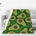 thumbnail image 1 of Honeii Big Colorful Avocados Print Fleece Blanket - Throw Blanket for Bed, Sofa, Couch, Camping, and Travel , Microplush Ultra Soft Warm Blanket-40"x30", 1 of 7