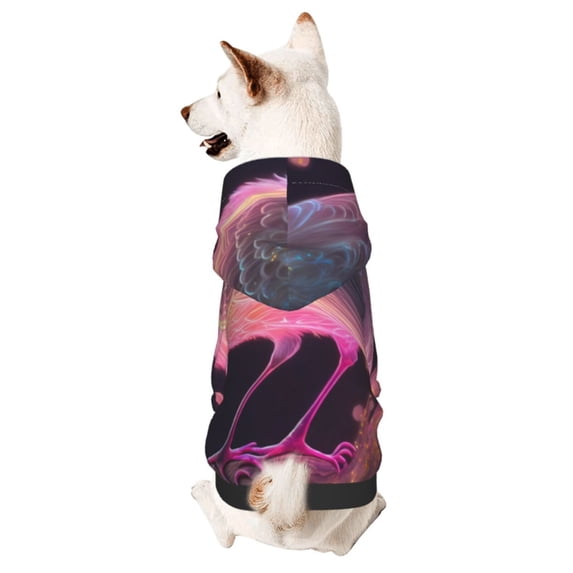 Honeii Bird 1 Print Small Dog Hoodies Pet Hooded Sweatshirts Fall Winter Puppy Cat Sweaters Warm Clothes for Small Dogs Outfits Costume-Large
