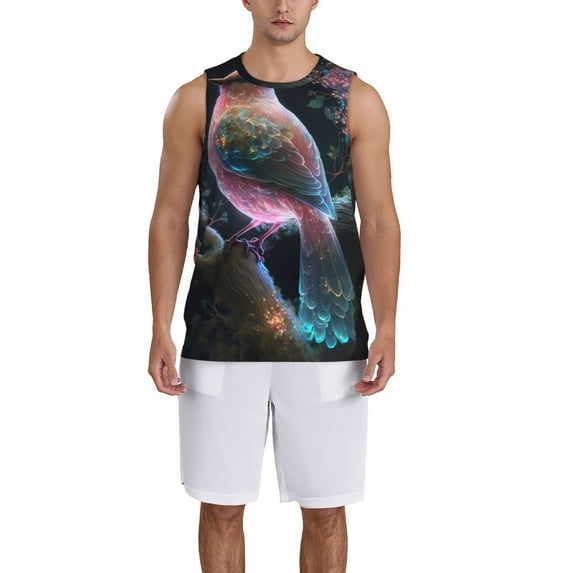 Honeii Bird 3 print basktball shirt for men and women, Unisex basketball jersey for Theme party-3X-Large