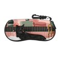 thumbnail image 1 of Honeii Black Cat Pink Bathroom Print Neoprene Glasses Case,Spacious for Sunglasses and Eyeglasses,Zipper Eyeglass Case With Belt Clip, 1 of 6