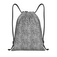 thumbnail image 1 of Honeii Black Leopard Print Drawstring Backpack,Drawstring Bags String Backpack Gym Cinch Sack Backpack Sport Bag Draw-Small, 1 of 6