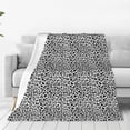 thumbnail image 1 of Honeii Black Leopard Print Fleece Blanket - Throw Blanket for Bed, Sofa, Couch, Camping, and Travel , Microplush Ultra Soft Warm Blanket-40"x30", 1 of 7
