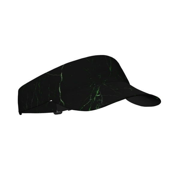 Honeii Black Marble Print Adult Sunscreen Visor Cap, Adjustable Sun Protection Hat,Sun Visor Hats,UV Protection Outdoor Sports Golf Running Sun Caps