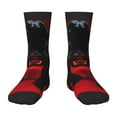 thumbnail image 1 of Honeii Black Panther Red Background Print Children's Colorful Socks,Unisex Kids and Toddlers' Cushioned Sock,Kids Athletic Crew Socks,for Everyday Wear and Sports, 1 of 5