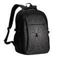 thumbnail image 1 of Honeii Black Spider On Web for Travel Laptop Backpack, Business Laptops Backpack with USB Charging Port, College High School Computer Bag for Men Women, 1 of 7
