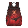 thumbnail image 1 of Honeii Black Spider Web With Spiders Print Lightweight Backpacks,Carry on Backpack,Durable Backpack for School, Work & Travel, 1 of 7