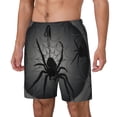 thumbnail image 1 of Honeii Black Spiders Print Men's Swim Shorts,Mens Swim Trunks,Breathable Mesh Beach Shorts for Swimming,Surfing, and Beach Activities-Small, 1 of 6