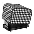 thumbnail image 1 of Honeii Black Tartan Plaid Print 4 slice Toaster Cover, Two Slice Toaster Dust-proof Cover For Kitchen Small Appliance and Fingerprint Protection, 1 of 7