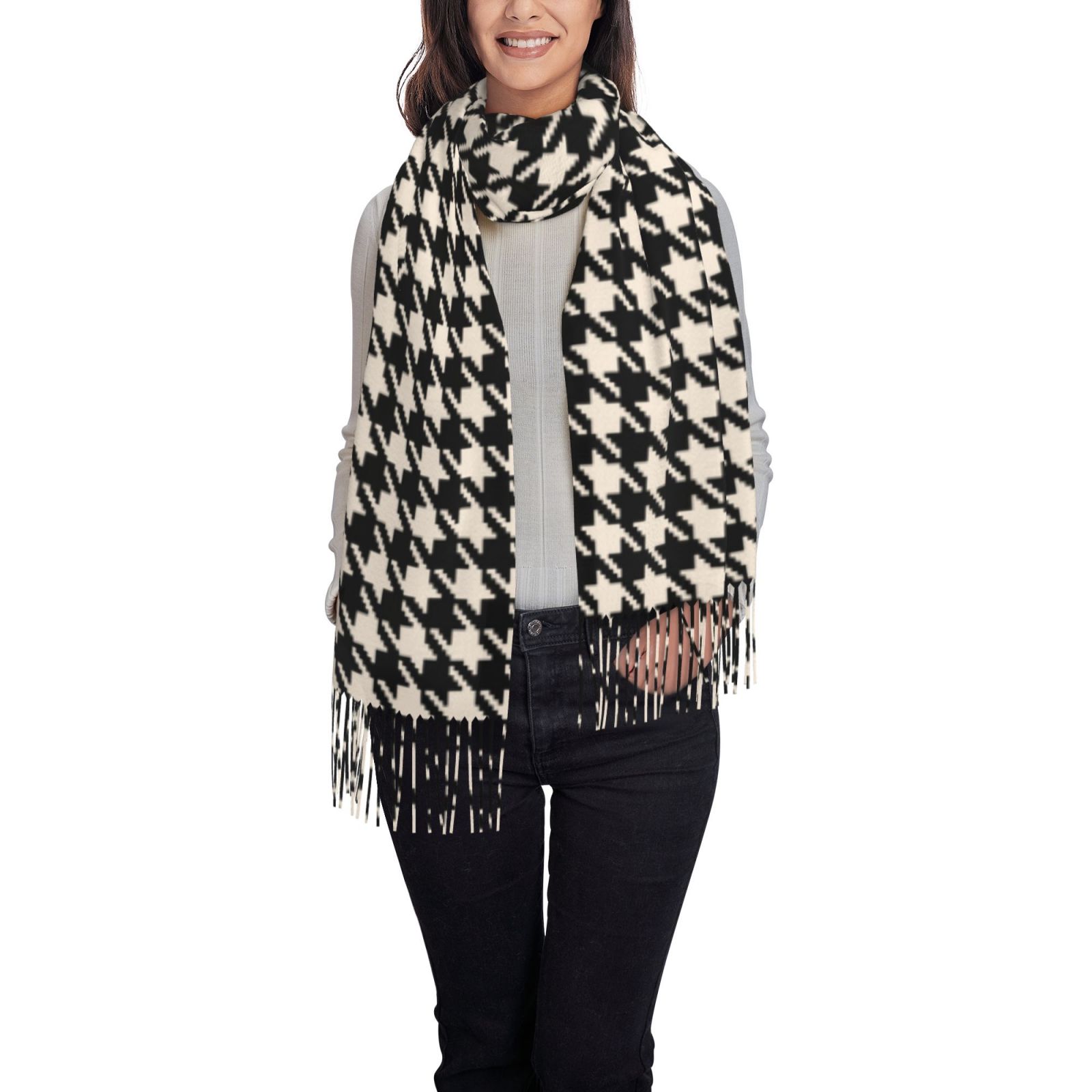 Houston Scarf ONE SIZE / Black & White