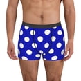thumbnail image 1 of Honeii Blue And White Polka Dot Print Mens Boxer Briefs Breathable,Boxer Brief for Men, Moisture-Wicking Underwear-Medium, 1 of 5