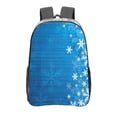 thumbnail image 1 of Honeii Blue Christmas Print Clear Backpack Heavy Duty Transparent Bag 17" See Through BookBag for Women Men Adults Work Festival Sports Travel, 1 of 7