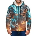 thumbnail image 1 of Honeii Blue Dragon And White Tiger Print Hoodies for Men, Pullover & Full Zip, Breathable Zip up Hoodie, Sweatshirt-Small, 1 of 5