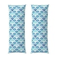 thumbnail image 1 of Honeii Blue Fish Scale Texture Print Long Body Pillowcase 20x54 in,Body Pillow Cover with Zipper,Large Body Pillowcase,Soft Bed Decorative, 1 of 7