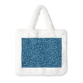 thumbnail image 1 of Honeii Blue Glitter Print Fluffy Shoulder Bag Plush Bags Women Ladies Tote Bag Fluffy Furry Purse Handbag for Autumn and Winter, 1 of 7