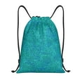 thumbnail image 1 of Honeii Blue Green Glitter Print Drawstring Backpack,Drawstring Bags String Backpack Gym Cinch Sack Backpack Sport Bag Draw-Medium, 1 of 6