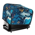 thumbnail image 1 of Honeii Blue Iceberg Leaf Wolf Print 4 slice Toaster Cover, Two Slice Toaster Dust-proof Cover For Kitchen Small Appliance and Fingerprint Protection, 1 of 7