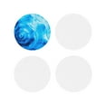 thumbnail image 1 of Honeii Blue Shell print Leather Coaster Set of 4, ideal for safeguarding your furniture from drinks spills and effortless cleanup-Round Shape, 1 of 6