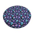thumbnail image 1 of Honeii Blue Skull Flower Bar Stool Covers – Perfect Fit for 12" to 14" Round Stools, Crease-Resistant, Stretchy, Washable & Dustproof Seat Slipcovers-12 inch, 1 of 7