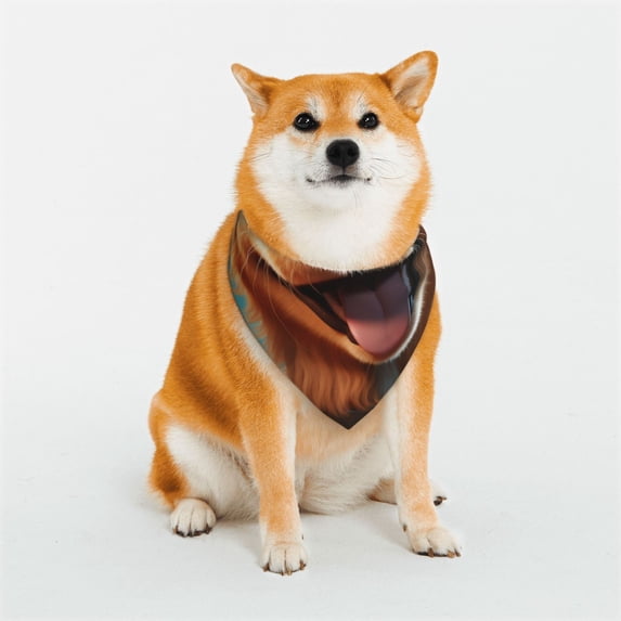 Honeii Blue Sky Cute Dog Print Pet Scarf Dog Bandanas for Dogs Triangle Dog Scarfs,Bandana Pet Cute Scarf Bibs for Small Medium Dogs and Cat-Large