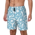 thumbnail image 1 of Honeii Blue Snake Print Men's Swim Shorts,Mens Swim Trunks,Breathable Mesh Beach Shorts for Swimming,Surfing, and Beach Activities-XX-Large, 1 of 6
