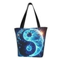 thumbnail image 1 of Honeii Blue Yin And Yang Print Women Top Handle Satchel Handbags,Fashion Handbag,Messenger Tote Bag Purse for Women,Shoulder Bag Handbag for Travel, Work, 1 of 6