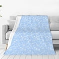 thumbnail image 1 of Honeii Blue snowflakes elegant Print Fleece Blanket - Throw Blanket for Bed, Sofa, Couch, Camping, and Travel , Microplush Ultra Soft Warm Blanket-60"x50", 1 of 7