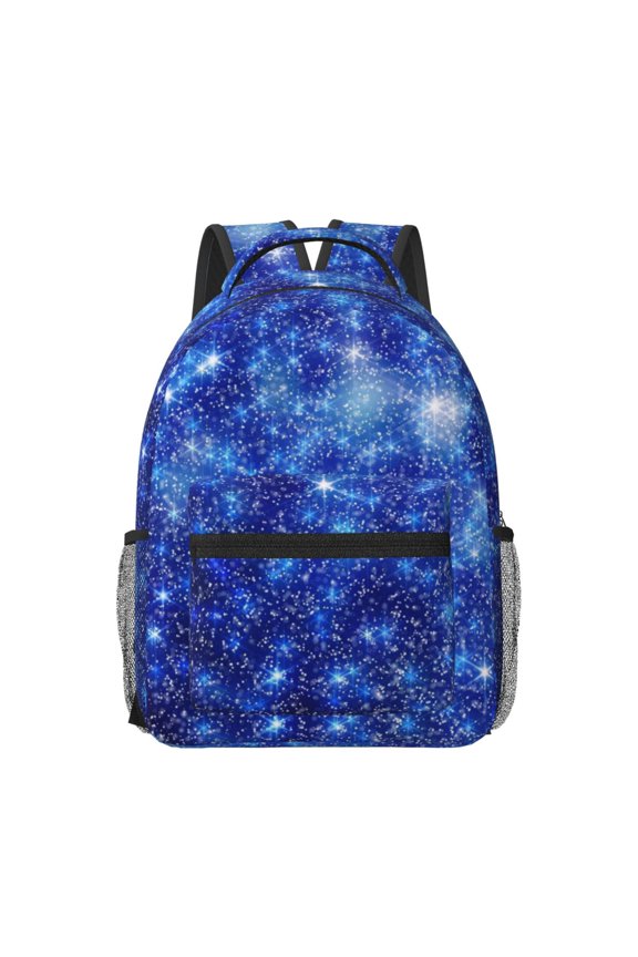 Blurred Star Snow Christmas Print Backpack for School,15.6 inch Laptop Back Pack for High School and College Students, Waterproof Computer Bookbag-One Size