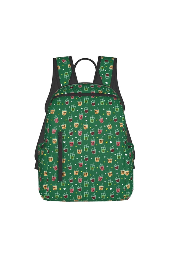 Boba Milk Tea Print Lightweight Backpacks,Carry on Backpack,Durable Backpack for School, Work & Travel