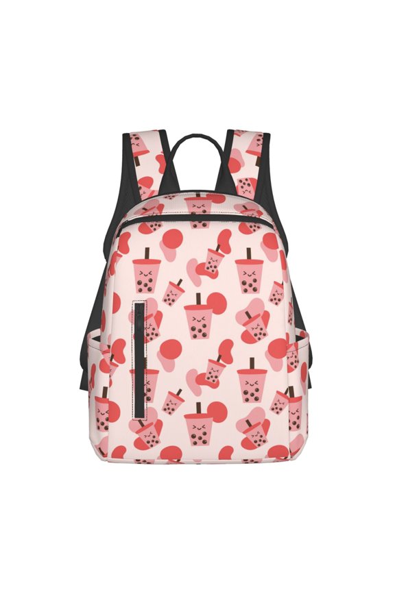 Boba Milk Tea Print Lightweight Backpacks,Carry on Backpack,Durable Backpack for School, Work & Travel