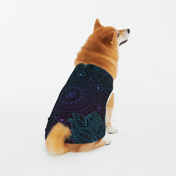 Honeii Boho Pattern 100% Cotton Dog Clothes Dog Costumes Doggie Shirts Puppy Shirt Pet Vest Tank Top Cat Tee-5X-Large