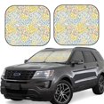 thumbnail image 1 of Honeii Boho Print Foldable Car Sun Shade for Windshield, 2-Piece UV Protection Shade, Protects Car Interior, Ideal for Cars, Trucks, SUVs-Large, 1 of 6