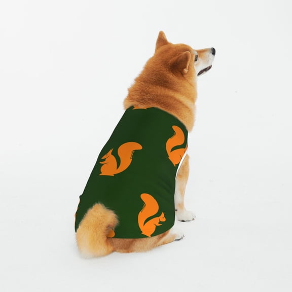 Honeii Bold Squirrel Silhouettes Pattern 100% Cotton Dog Clothes Dog Costumes Doggie Shirts Puppy Shirt Pet Vest Tank Top Cat Tee-4X-Large