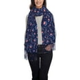 thumbnail image 1 of Honeii Bone And Star For American Print Scarf Oversized Scarf Tassel Fall Winter Thick Scarf Warm Shawl Women,Women's Scarves & Wraps, 1 of 1