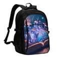 thumbnail image 1 of Honeii Book Glowing Mushrooms for Travel Laptop Backpack, Business Laptops Backpack with USB Charging Port, College High School Computer Bag for Men Women, 1 of 7