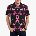 thumbnail image 1 of Honeii Breast Cancer Print Polo Shirt, A Classic Short-Sleeved, Button-Down Golf Shirt for Men,Mens Polo Shirts Short Sleeve-XX-Large, 1 of 6
