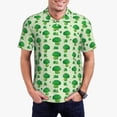 thumbnail image 1 of Honeii Broccoli 1 print Polo Shirt, a classic short-sleeved, button-down golf shirt designed for men, 1 of 6